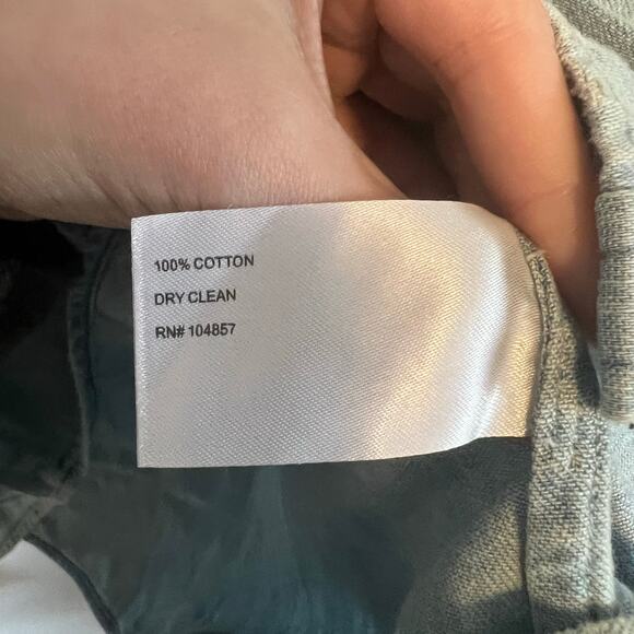 Adriano Goldschmied Chambray Denim Jean Button up Top Sz Small - Picture 7 of 7